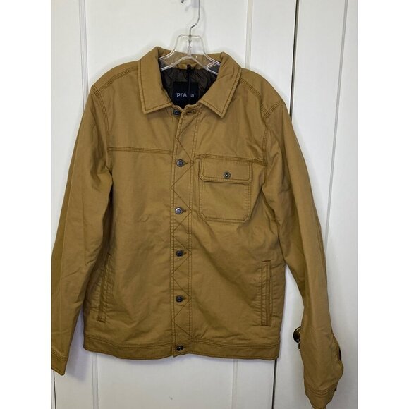 Men's PrAna Trembly Canvass Insulated Stretch  Jacket small  Brown MSRP 170 - Picture 2 of 5